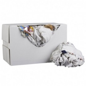 Chiffon blanc type TEE-SHIRT BLANC IMPRIMÉ