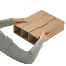 Croisillon carton pour caisse bouteilles renforcée