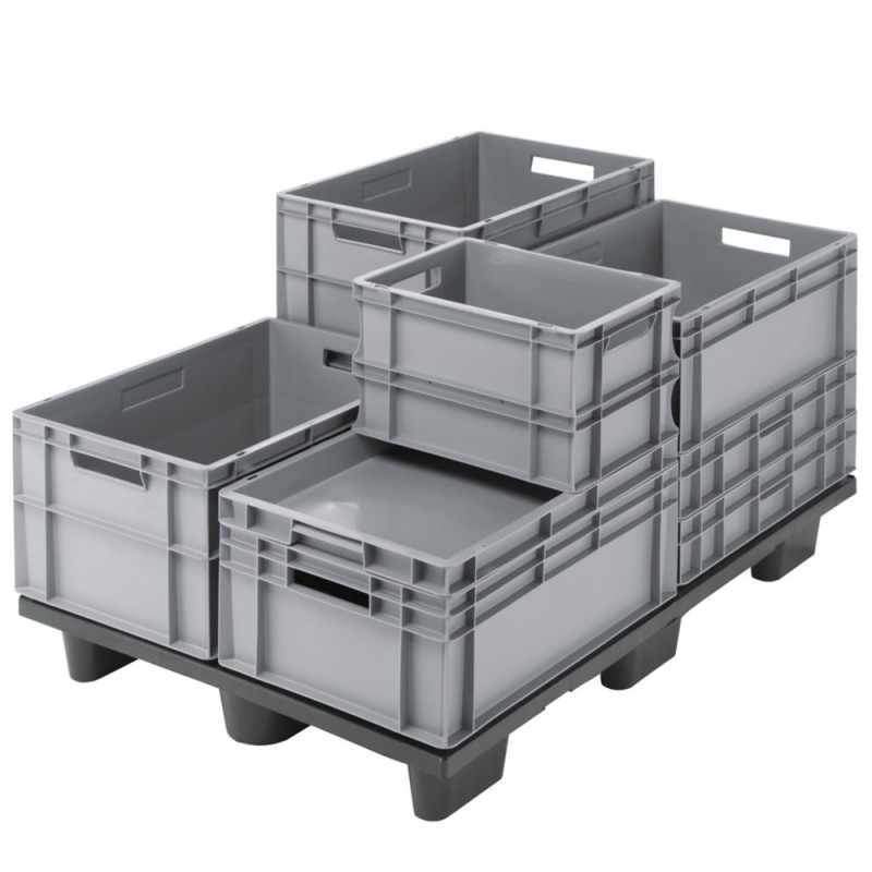 Bac plastique multi-usages poignèes ouvertes 400 x 300 x 240