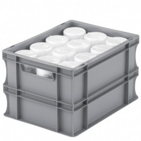 Bac plastique multi-usages poignèes ouvertes 400 x 300 x 240