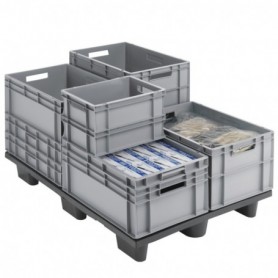 Bac plastique multi-usages poignèes ouvertes 400 x 300 x 240