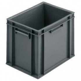 Bac PP poignèes fermèes 30L GRIS