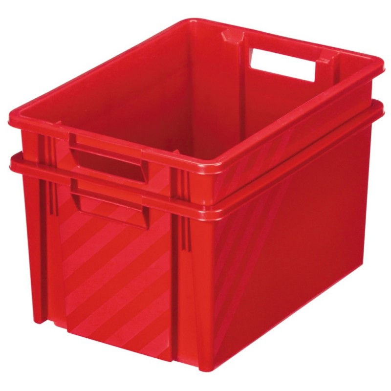 Bac gerbable et emboîtable couleur ROUGE 300 X 212 X 170mm