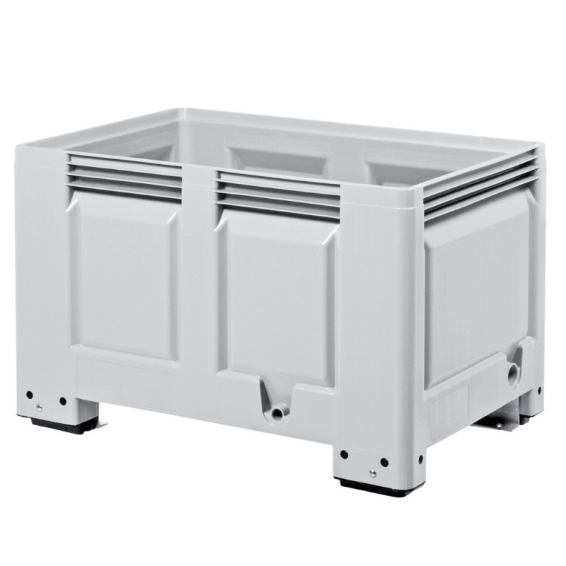 Caisse-palette plastique 4 pieds- parois pleines 610L