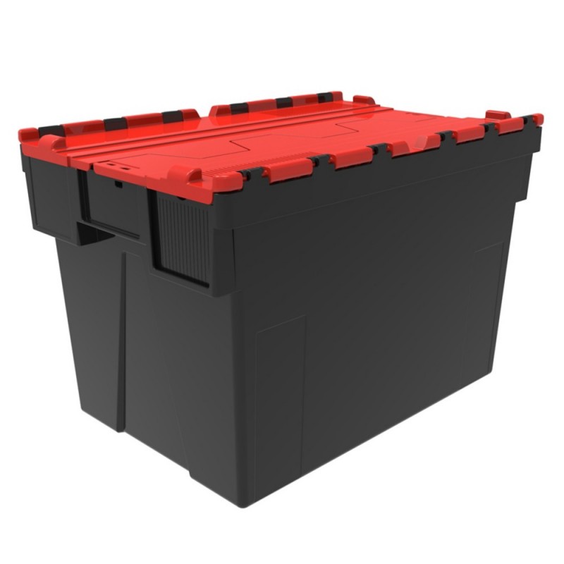 Bac navette avec couvercle couleur ROUGE 52L