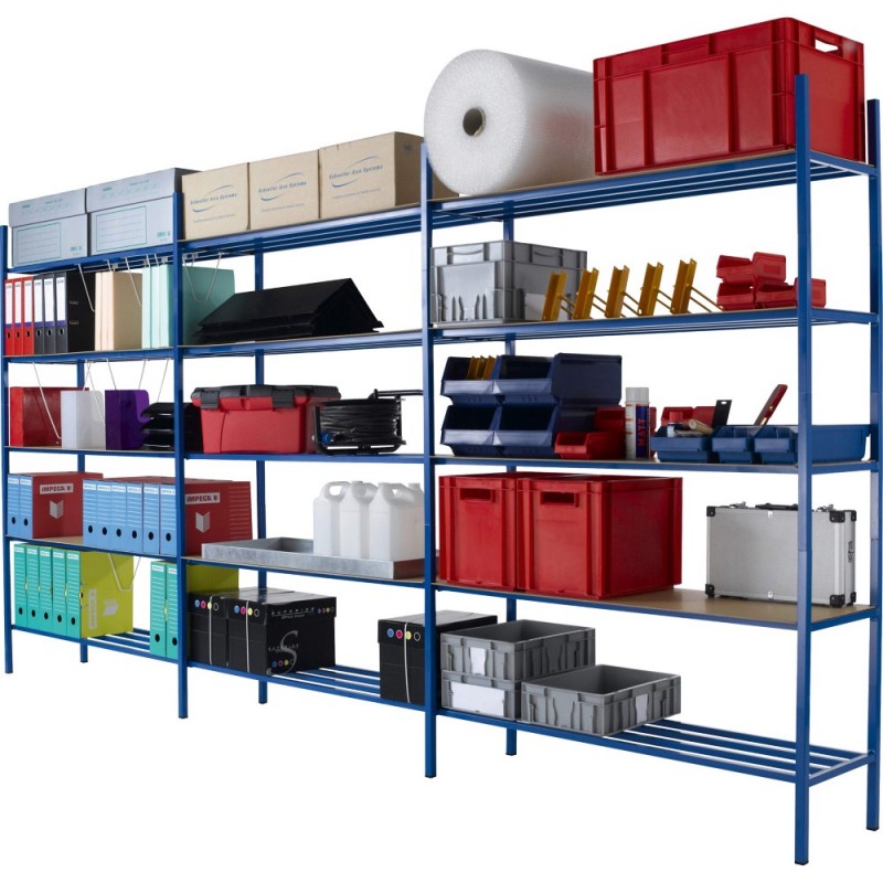 Rayonnage emboîtable tubulaire profondeur 500 - longueur utile-hors-tout 5000-5000mm