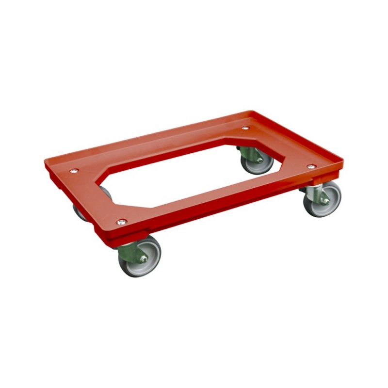 Chariot ROUGE pour bac plastique