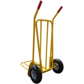 Diable acier 250 kg DOUBLE BAVETTE JAUNE 720 x 535 x 1120mm