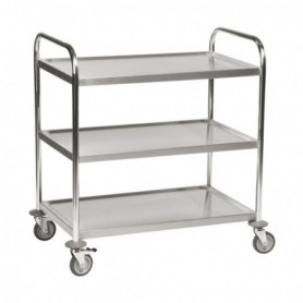 Chariot inox à plateaux 100 kg 825 X 500
