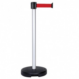 POTEAU À SANGLE ROUGE-GRIS