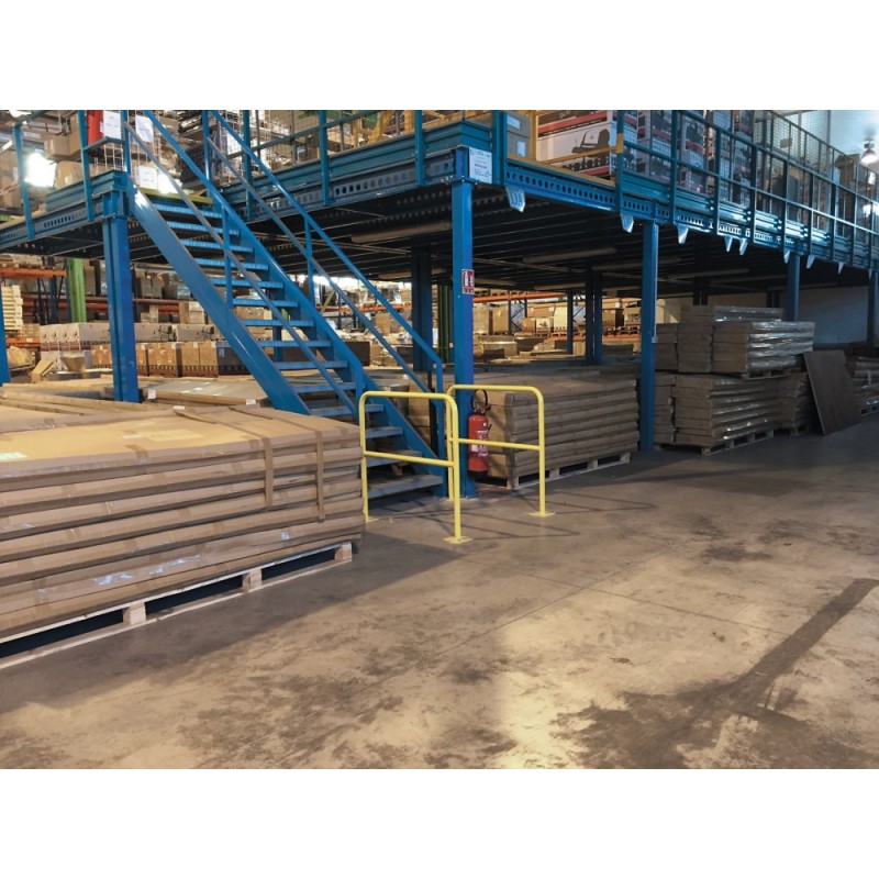 Barrière de sécurité acier JAUNE 1000 x 1000