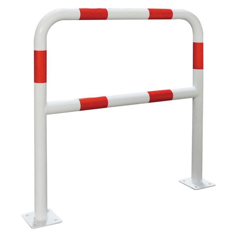 Barrière de sécurité acier ROUGE - BLANC 1000 x 1000