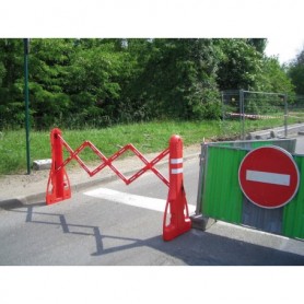 Barrière dintervention extensible plastique à lester 200 X 400 X 1000