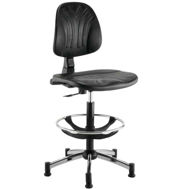 Siège d'atelier piétement chromé - SIÈGE HAUT