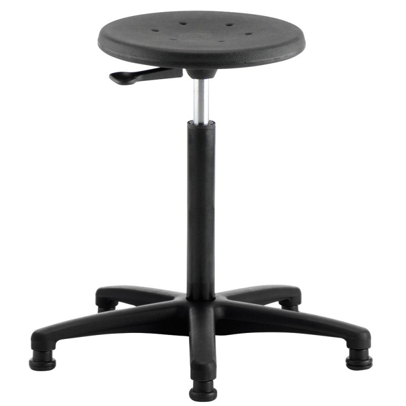 Tabouret d'atelier piétement noir tabouret