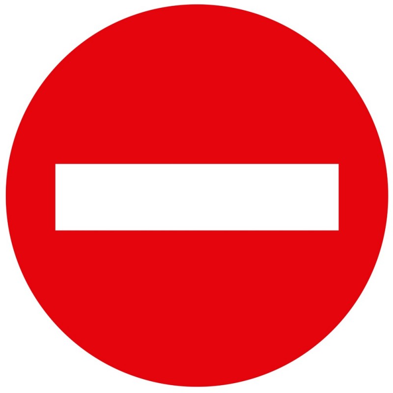 Panneau d'interdiction - SENS INTERDIT