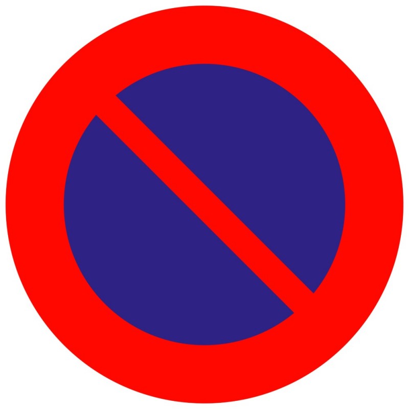 Panneau d'interdiction - DÉFENSE DE STATIONNER