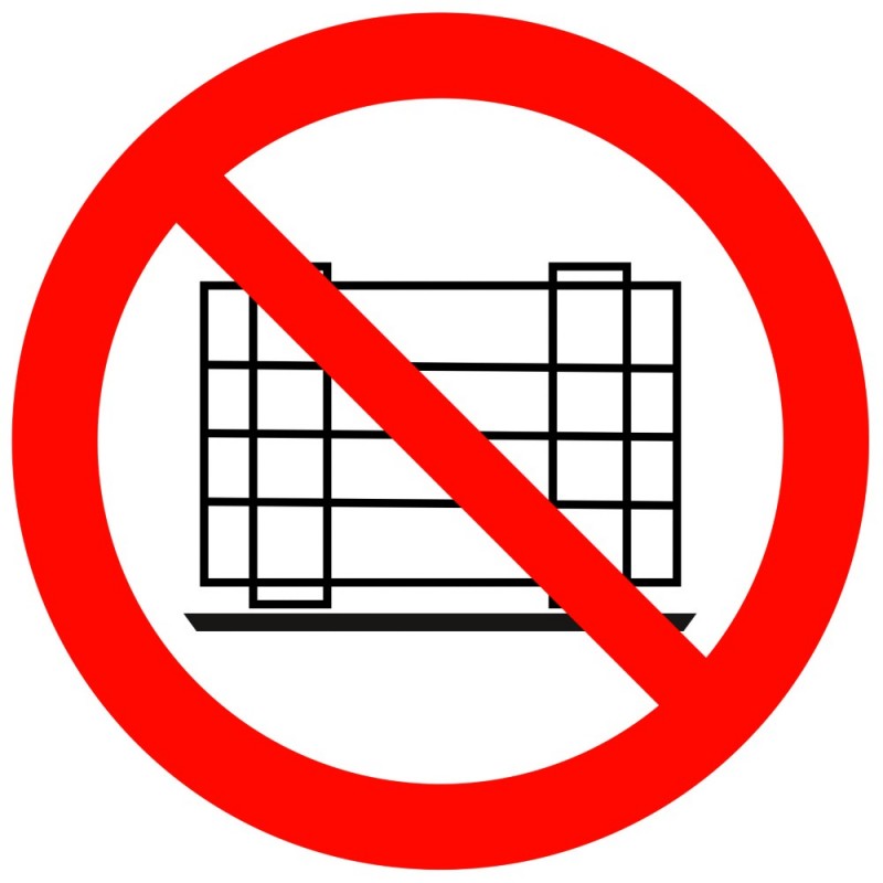 Panneau d'interdiction - NE PAS OBSTRUER