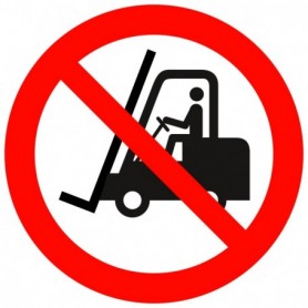 Panneau d'interdiction - INTERDIT AUX CHARIOTS ELÉVAT.