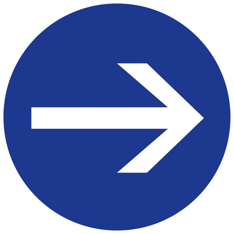 Panneau d'obligation - SENS OBLIGATOIRE