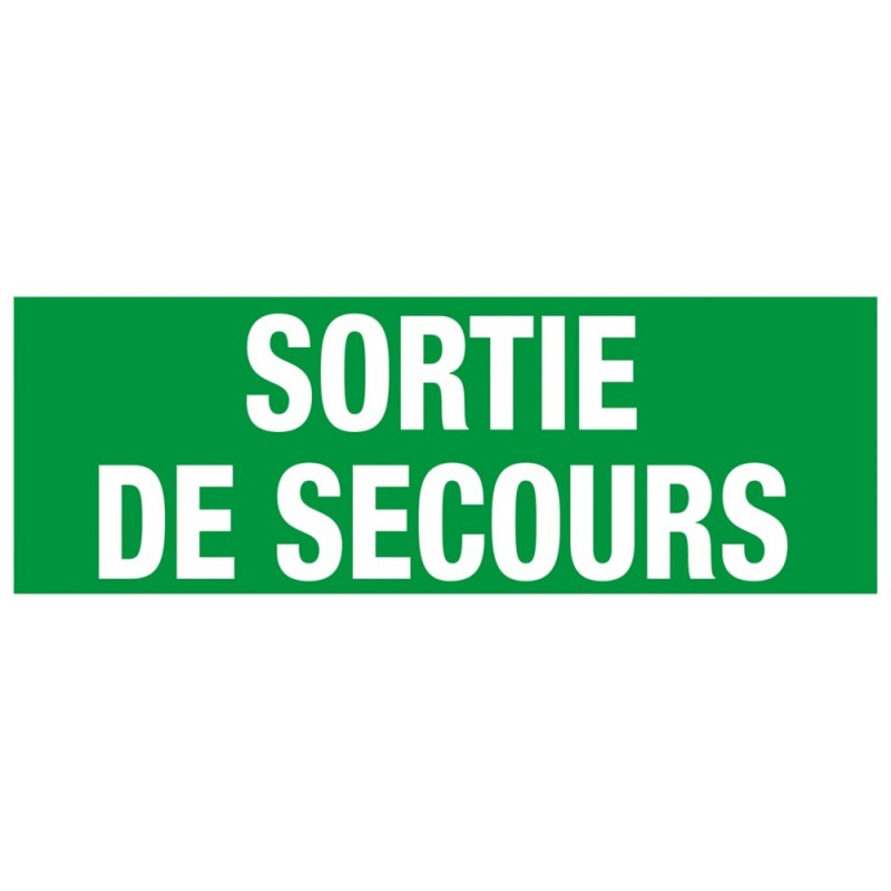 Panneau de secours et d'évacuation - SORTIE DE SECOURS