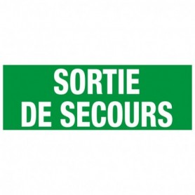 Panneau de secours et d'évacuation - SORTIE DE SECOURS