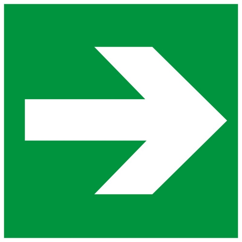 Panneau de secours et d'évacuation - FLÈCHE DIRECTIONNELLE