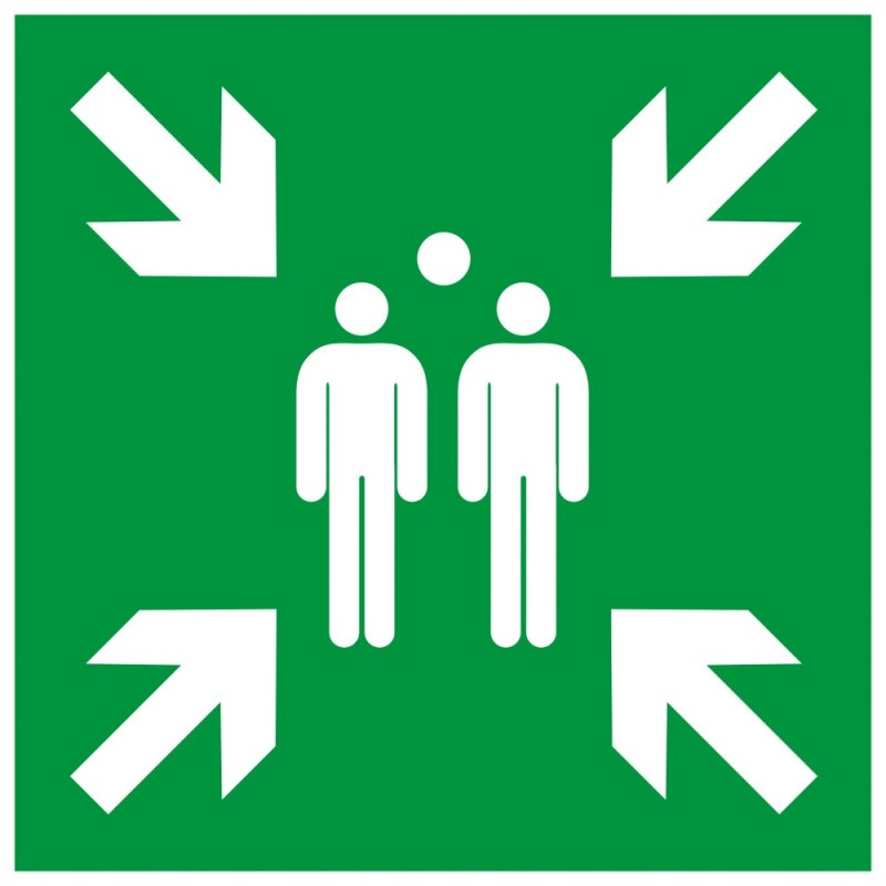 Panneau de secours et d'évacuation - RASSEMBLEMENT