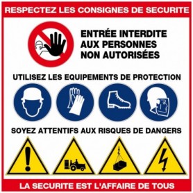 Panneau de consignes de...