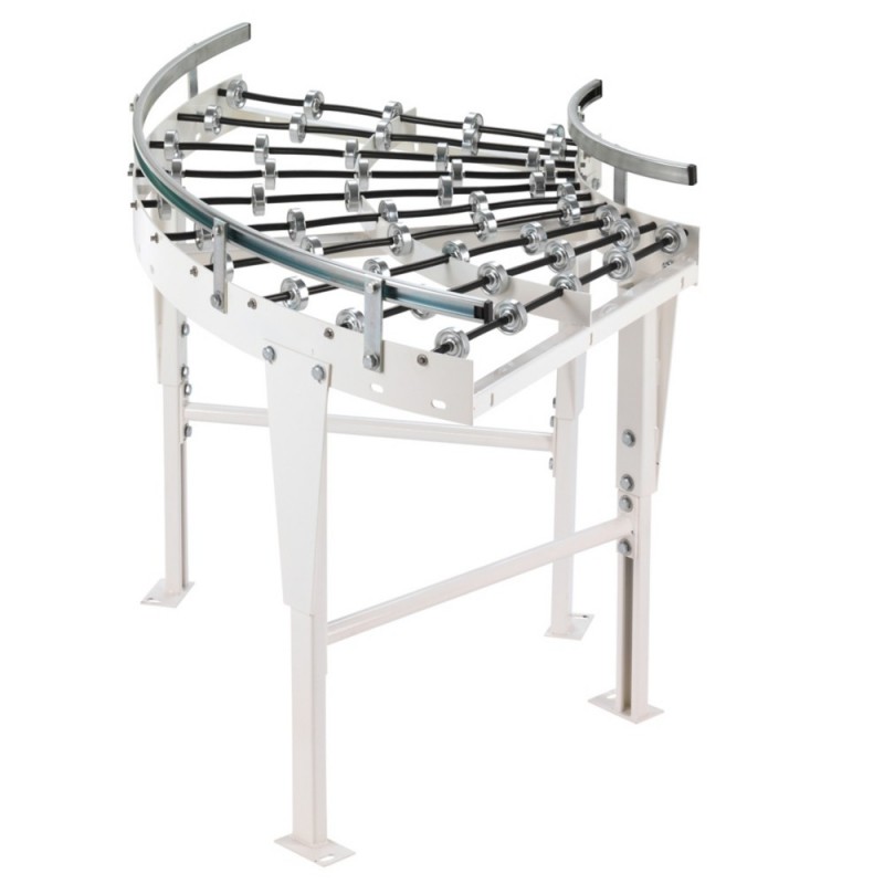 Convoyeur courbe à galets largeur 400 mm