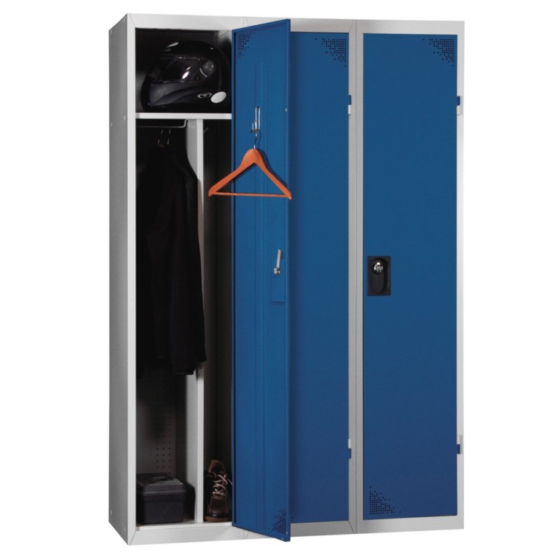 Vestiaire démontable bleu DÉPART - Environnement salissant