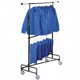 Penderie mobile 2 niveaux