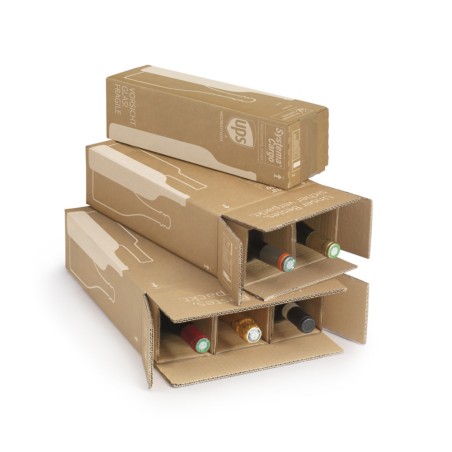Caisse carton renforcée pour bouteilles