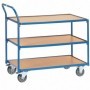 Chariot en bois 300 KG 3 plateaux poignée verticale 850 x 500 x 820mm