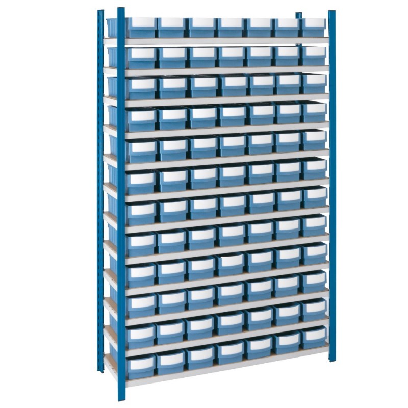 Pack de stockage à compartiments avec 84 BACS ET 12 TABLETTES