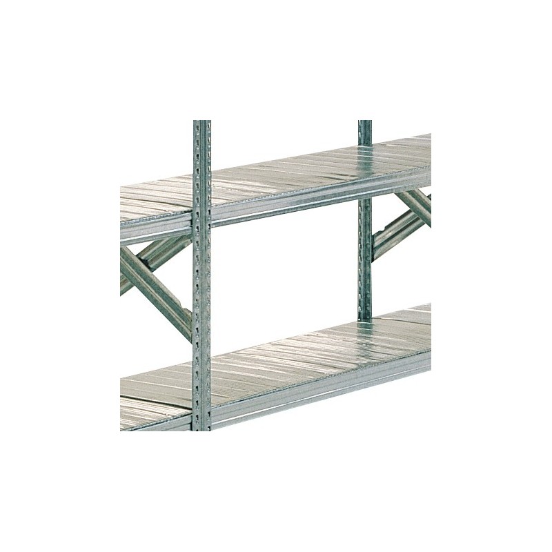 Tablette galvanisée pour rayonnage Galvastar® profondeur 400mm pour Rayonnage Galvastar®