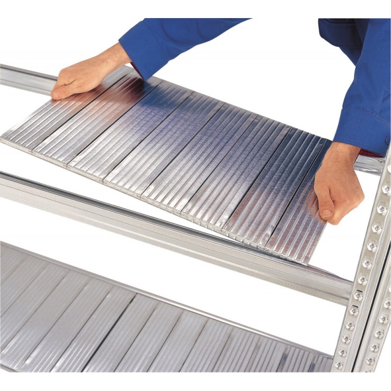 Tablette galvanisée pour rayonnage Galvastar® profondeur 600mm pour Rayonnage Galvastar®