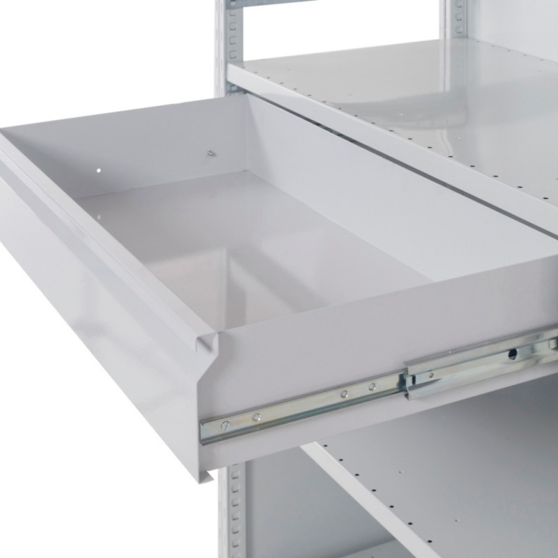 Tiroir coulissant pour rayonnage tôlé galvanisé Ad'vance mm pour Rayonnage AD'VANCE