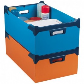 Bac polypropylène alvéolaire gerbable orange L