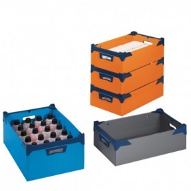 Bac polypropylène alvéolaire gerbable orange L