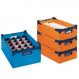 Bac polypropylène alvéolaire gerbable orange L