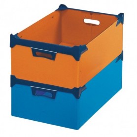 Bac polypropylène alvéolaire gerbable orange L