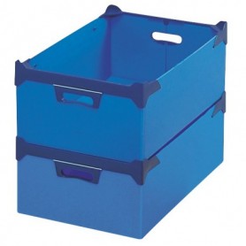 Bac polypropylène alvéolaire gerbable orange L