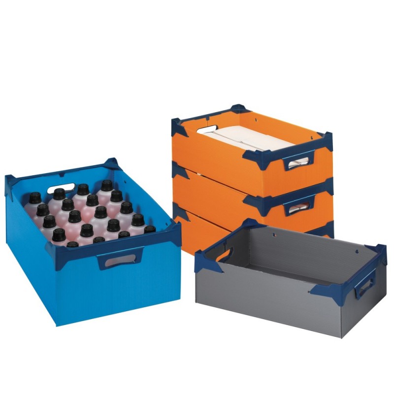 Bac polypropylène alvéolaire gerbable gris L