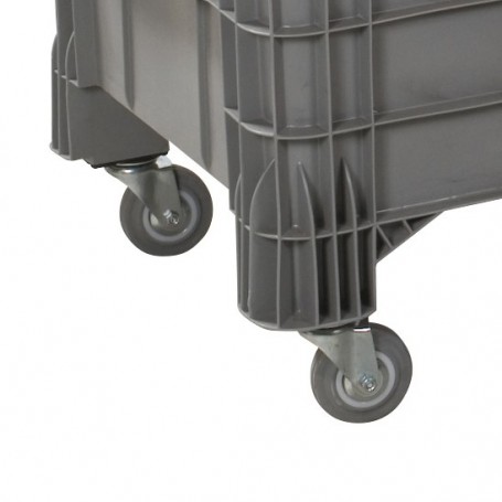 LOT DE 4 ROULETTES pour Caisse-palette standard