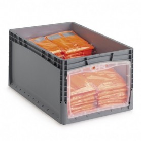Bac gerbable norme Europe à porte translucide 568 X 368 X 317