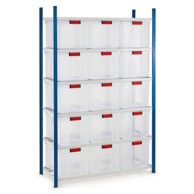 PACK - Rayonnage avec bacs de rangement renforcés 5