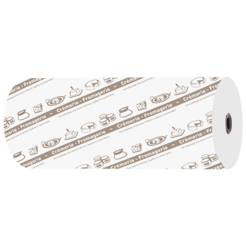 Papier imprimé paraffiné 1 face en format 50 g-m² - CRÉMERIE-FROMAGERIE format 25 X 33cm