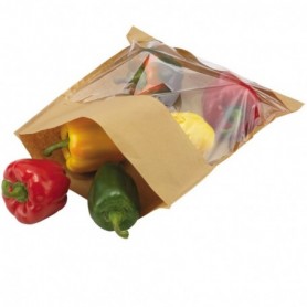 Sac papier liassé avec fenêtre en amidon de maïs 35 x 35cm