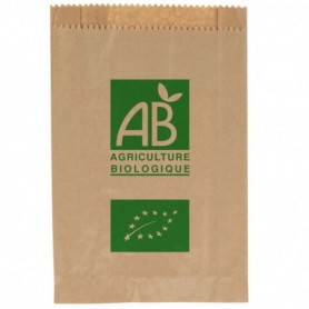 Sac primeur en kraft imprimé AB 20 X 31 X 7 cm